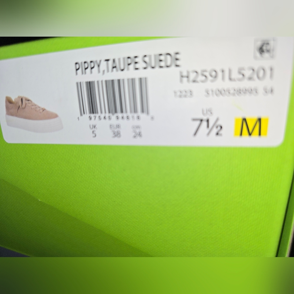 Sam Edelman Pippy Taupe Suede Platform Sneakers – 7.5M – NIB - Picture 13 of 13